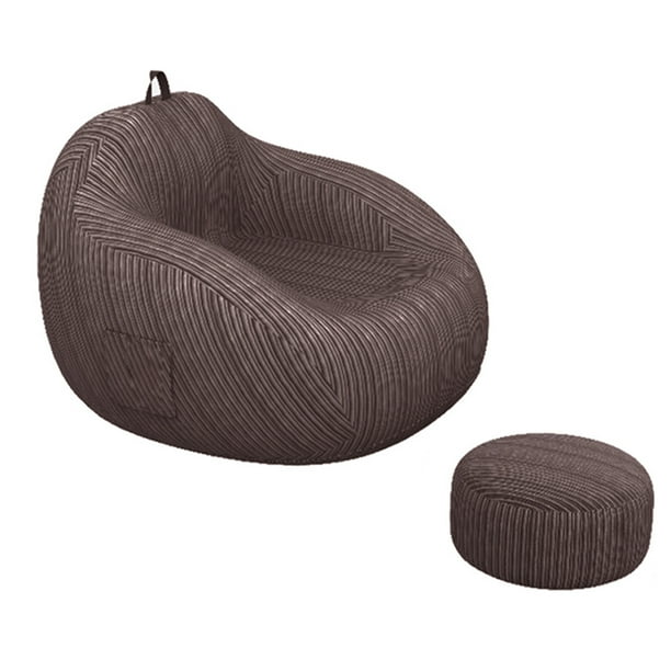 No Filler Bean Bag Chair Lazy Sofa Soft Corduroy Bean Bag Cover Large Lazy Lounger High Back Bean Bag Chair for Adults and Kids
